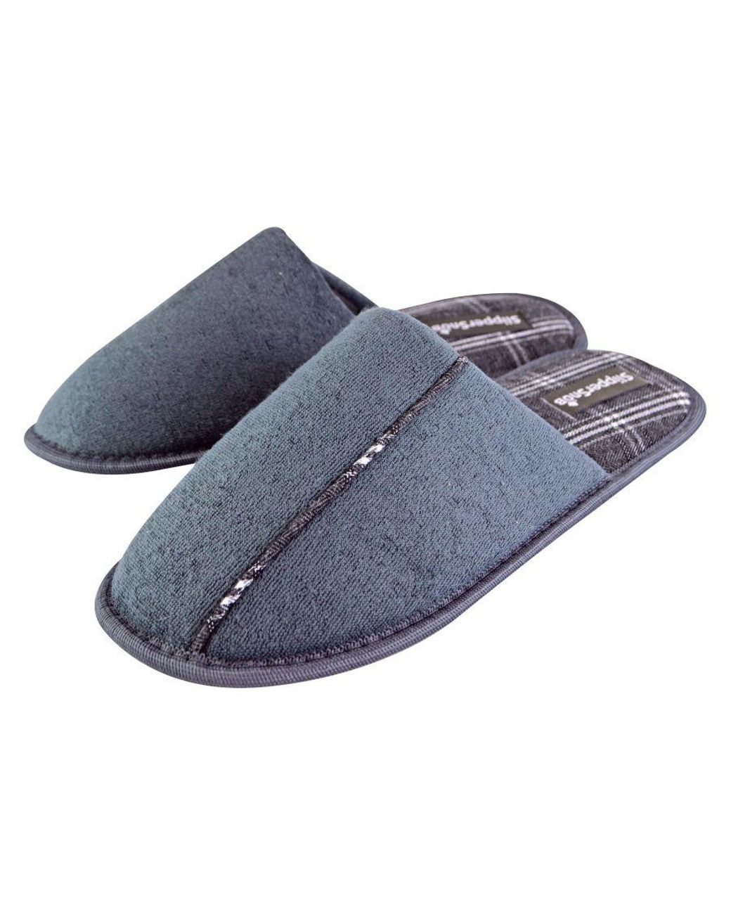 Slipper Snob Blue Indoor Slip On Mule Slippers for men