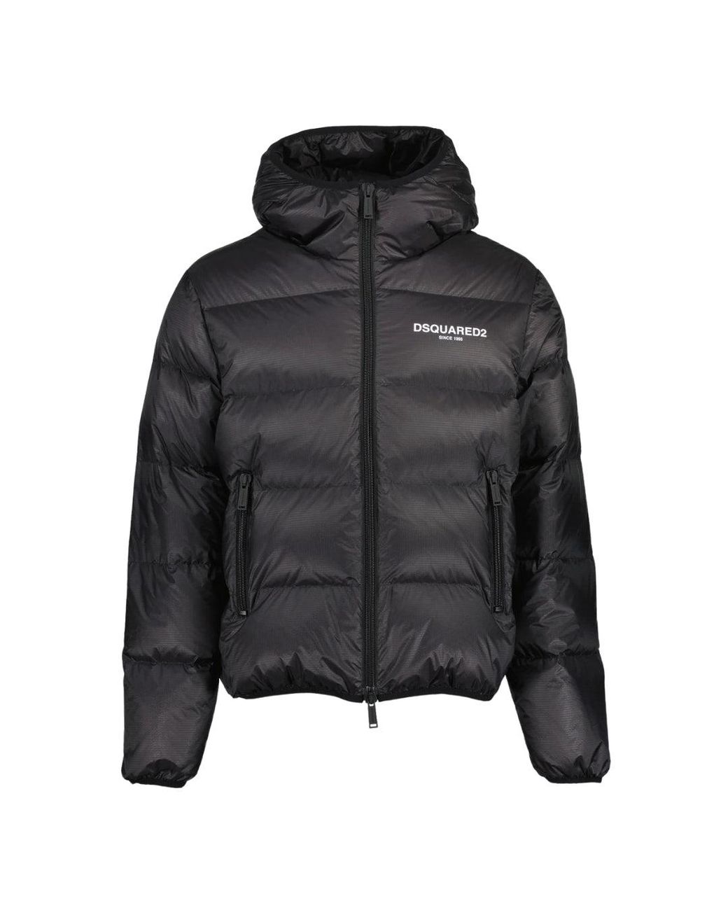 DSquared² Black Down Jacket Nylon for men
