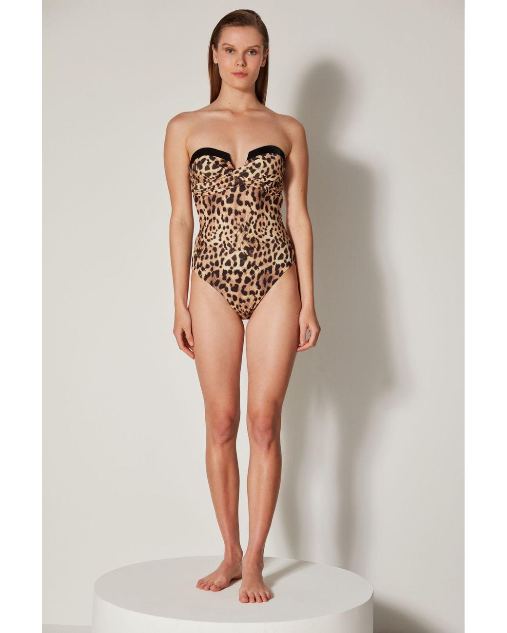 Penti Multicolor Leopard Print Balconette One-Piece Swimwear