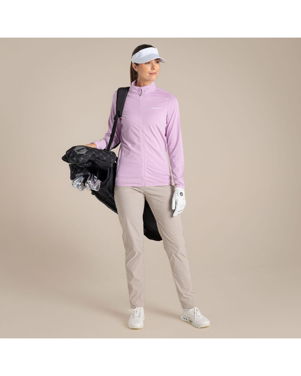 Craghoppers Purple Ladies Nosilife Evesham Full Zip Golf Jacket (Orchid)