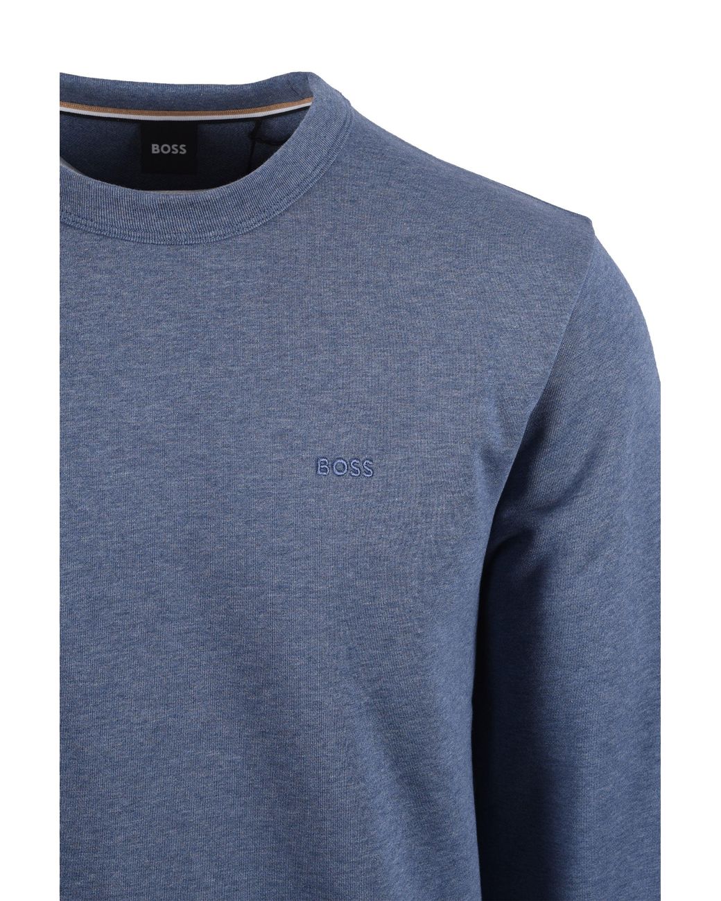 Boss Blue H Sharpe Sweatshirt Open Cotton for men