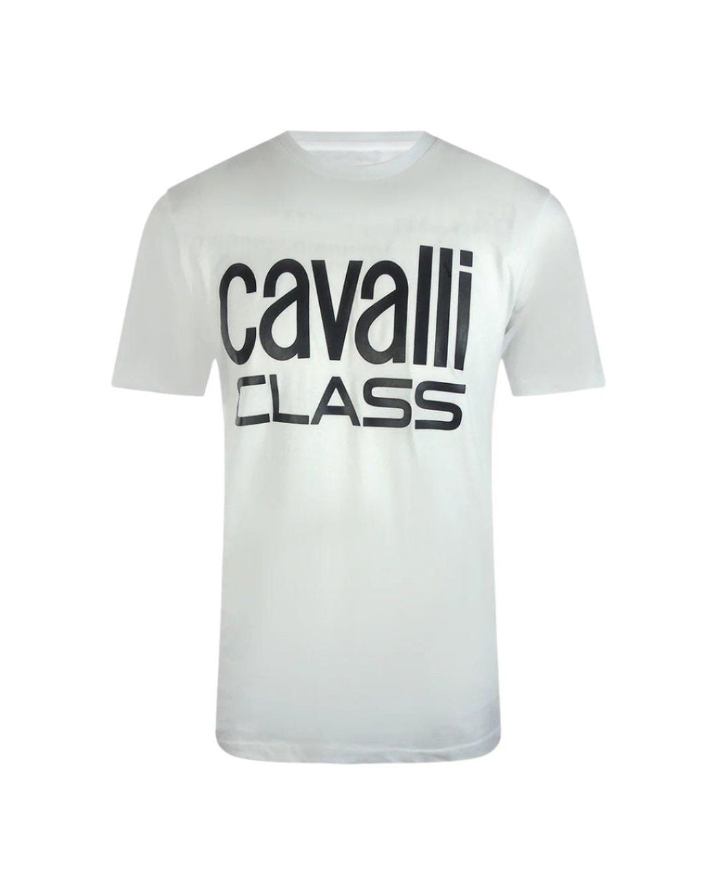 Roberto Cavalli White Bold Brand T-Shirt Cotton for men