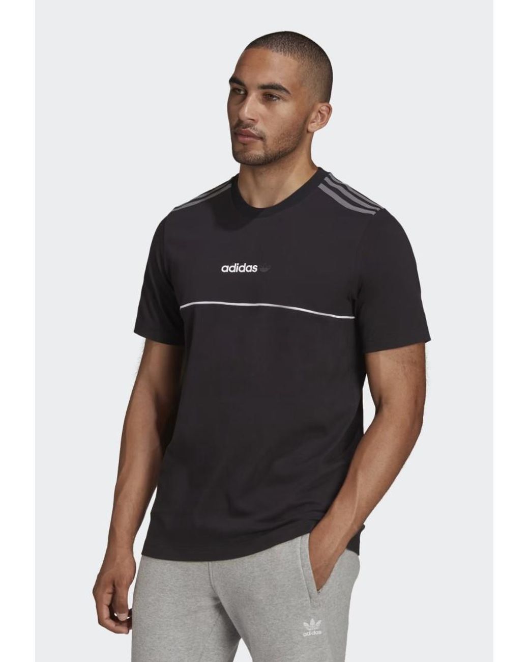 Adidas Originals Black Itasca 20 Short Sleeve T Shirt for men