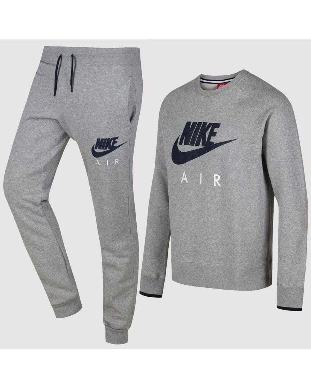 Nike Gray Crew Neck Tracksuit Cotton for men