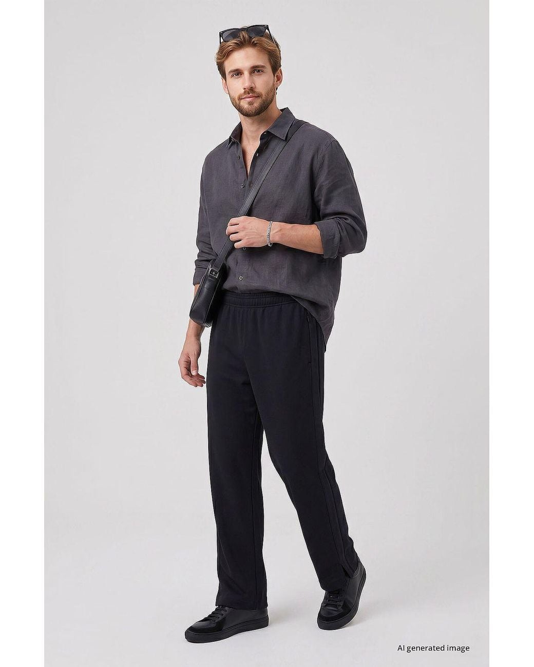 TOMMY LIFE Blue Viscose Blend Sweatpants for men
