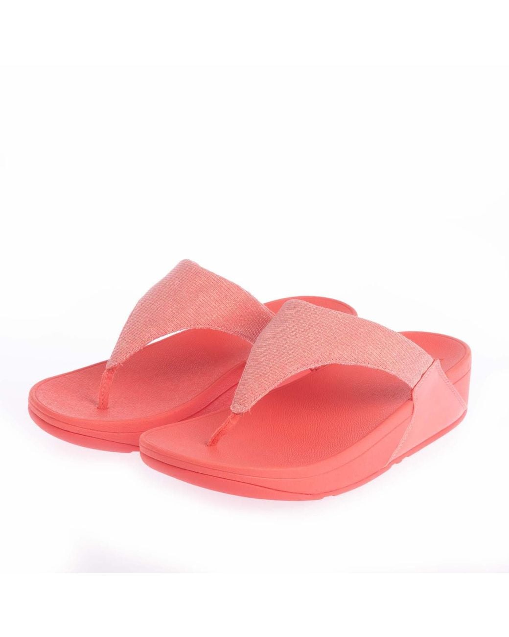 Fitflop Pink Fit Flop Lulu Shimmerlux Toe-Post Sandals