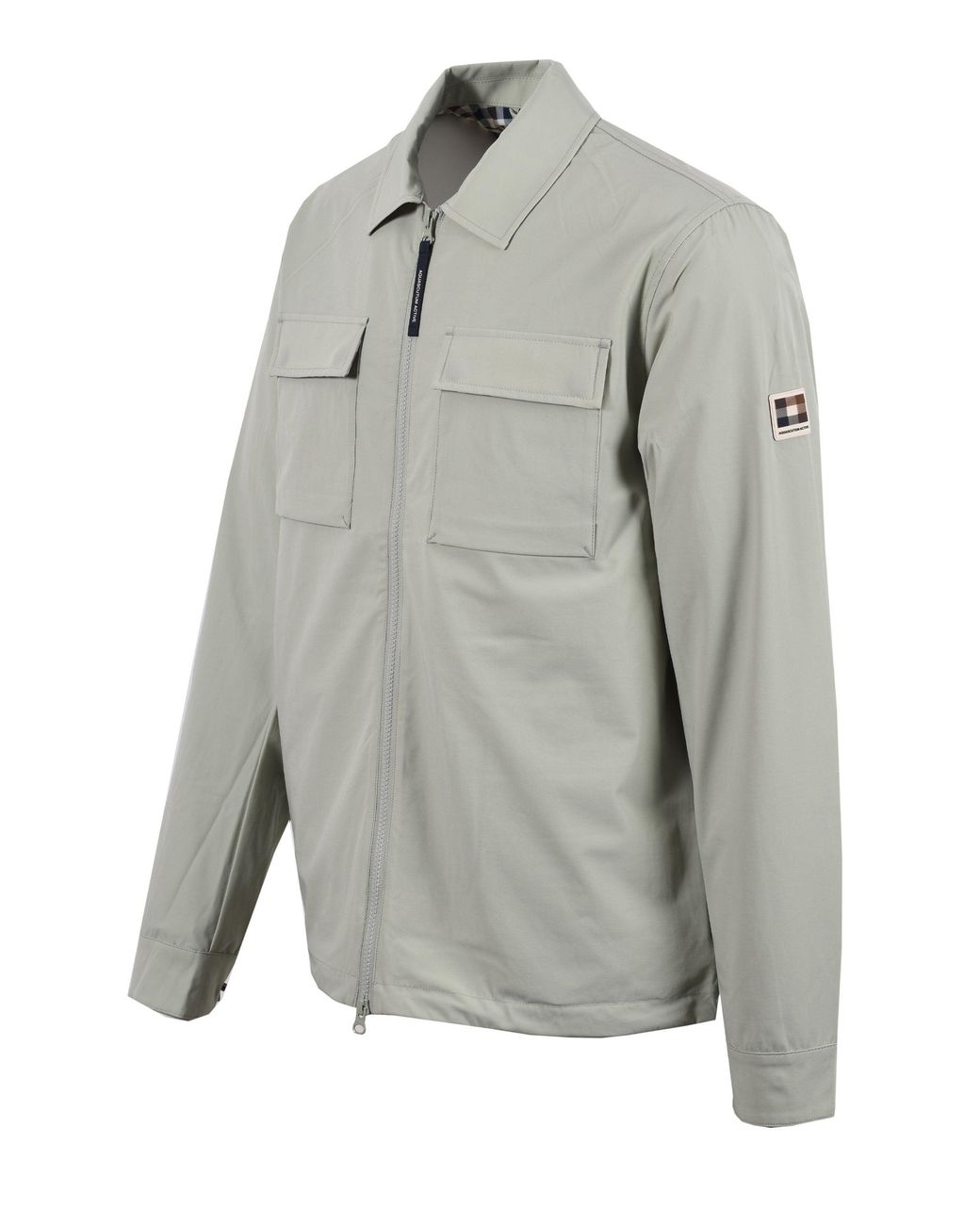 Aquascutum Gray Shell Sp Overshirt Salvia for men