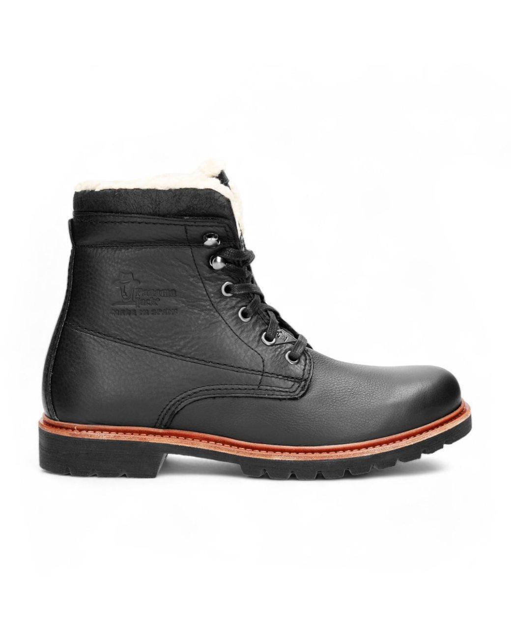 Panama Jack Black P03 Aviator Leather Combat Boots for men