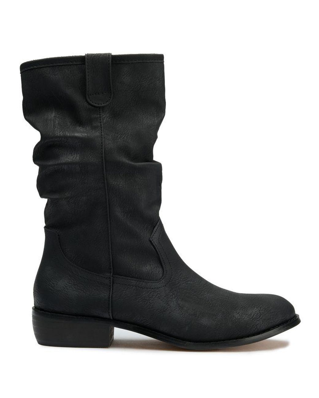 V.Gan Black Vegan Prune Western Boots
