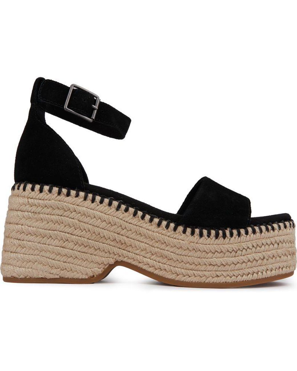 TOMS Laila Platform Sandals in Black Lyst UK