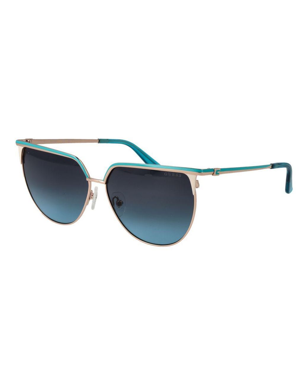 Guess Blue Gold Metal Sunglasses for men