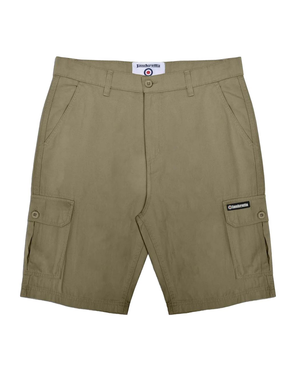 Lambretta Green Ss25 Cargo Shorts Cotton for men