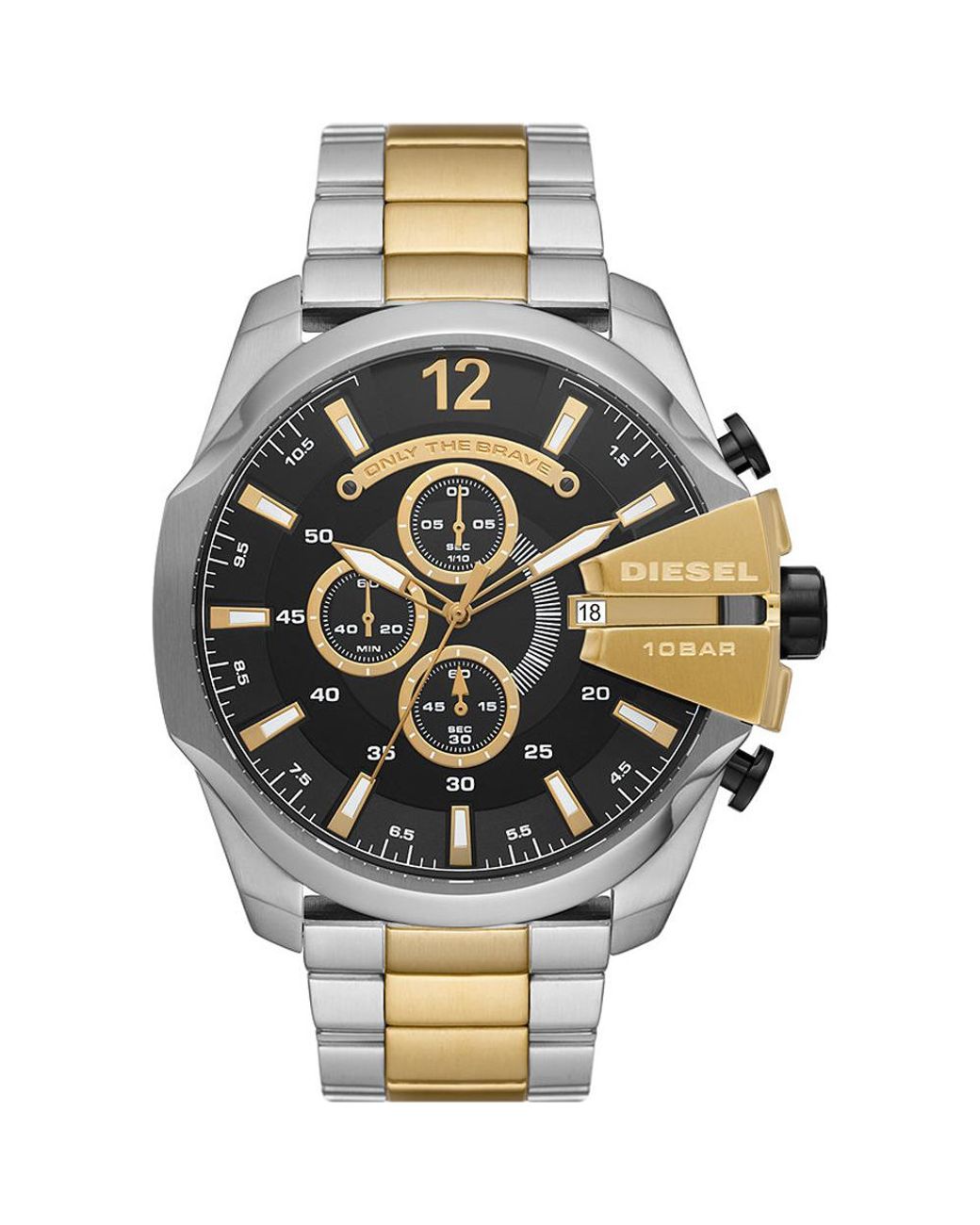 DIESEL Metallic Mega Chief Watch Dz4581 Stainless Steel for men