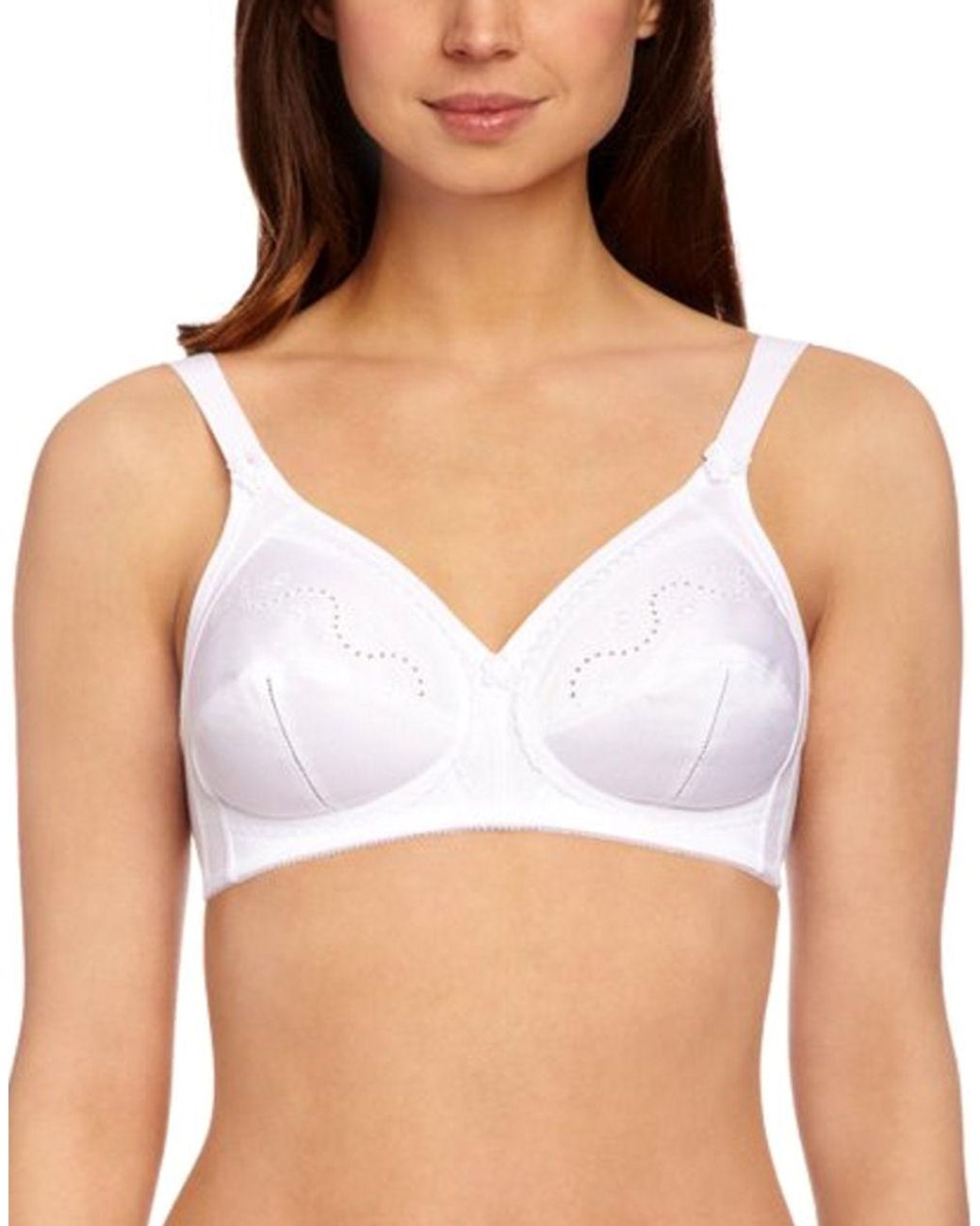Triumph White Doreen + Cotton 01 N Non Wired Full Cup Bra