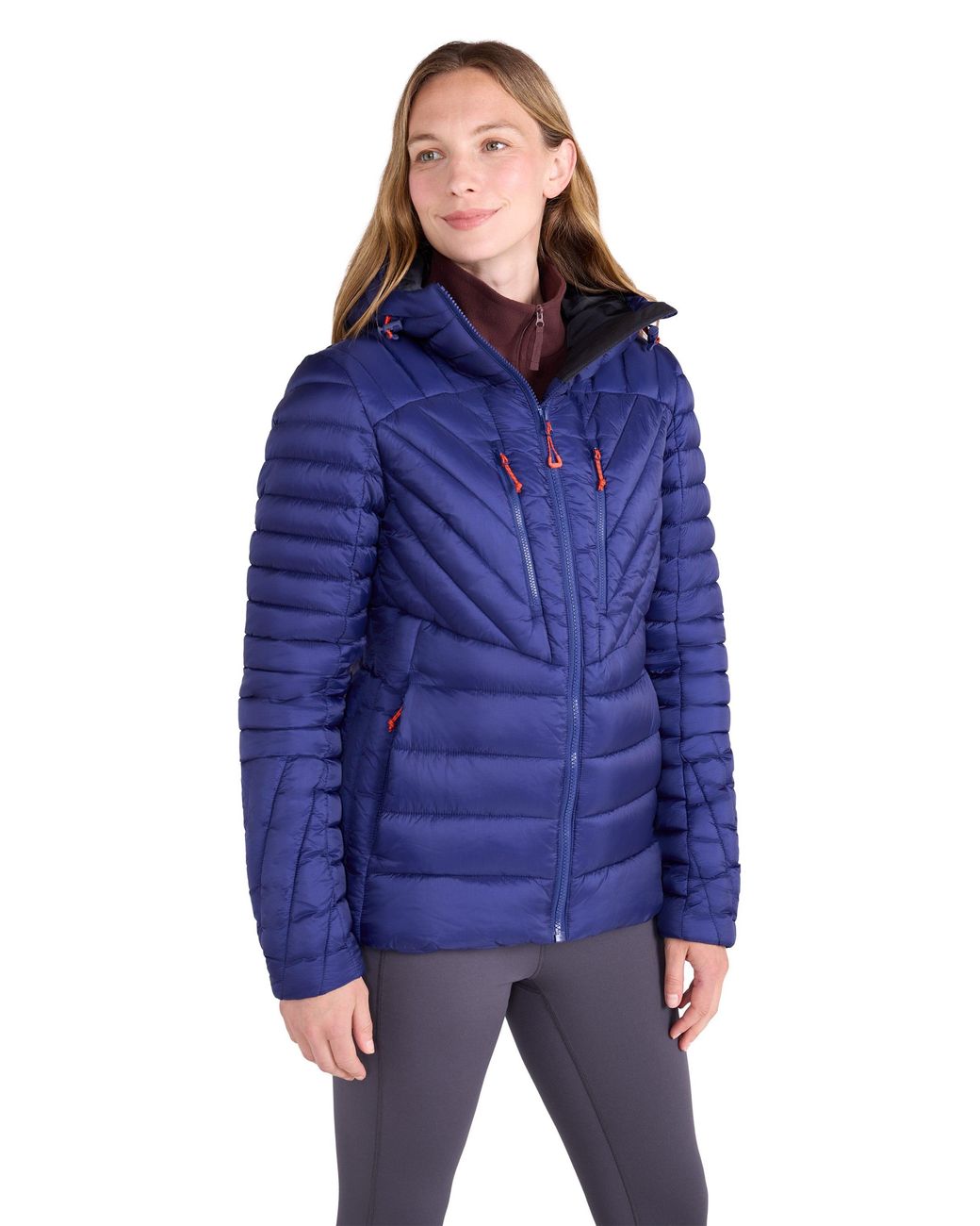 Mountain Warehouse Blue 'Sky' Padded Jacket With Chin Guard & Adjustable Hoodie Warm Coat Polyamide