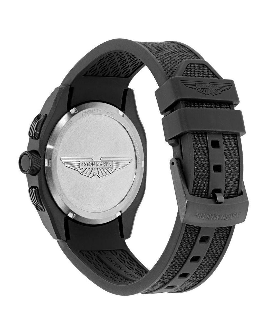 Aston Martin Black Thrill Crt Watch Mtrc1S601 Silicone for men