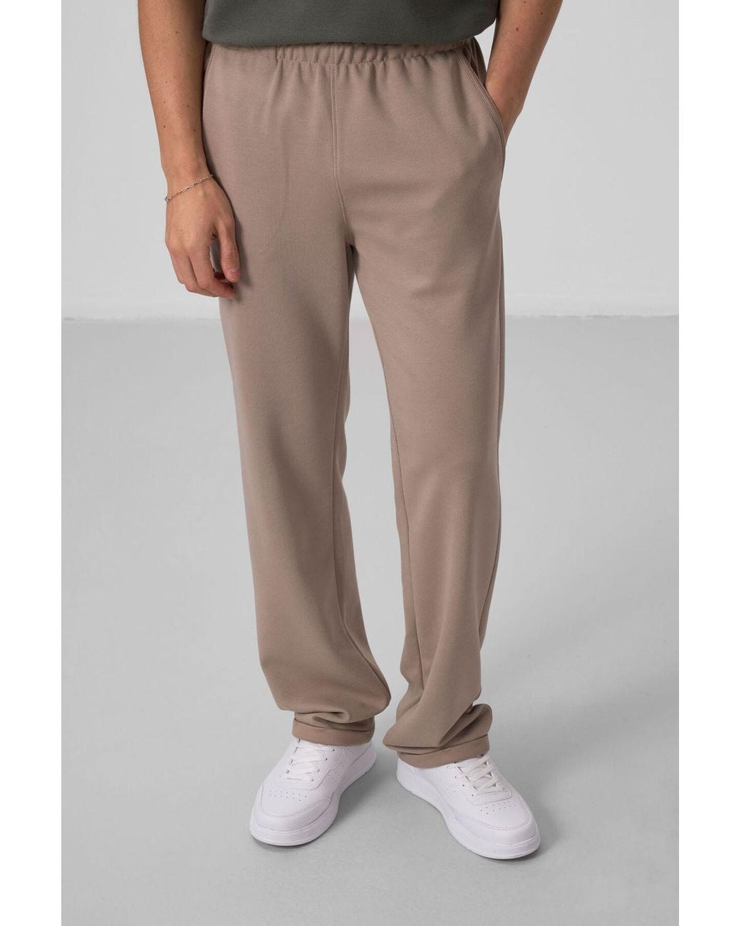 TOMMY LIFE Brown Wide-Leg Pull-On Trousers for men
