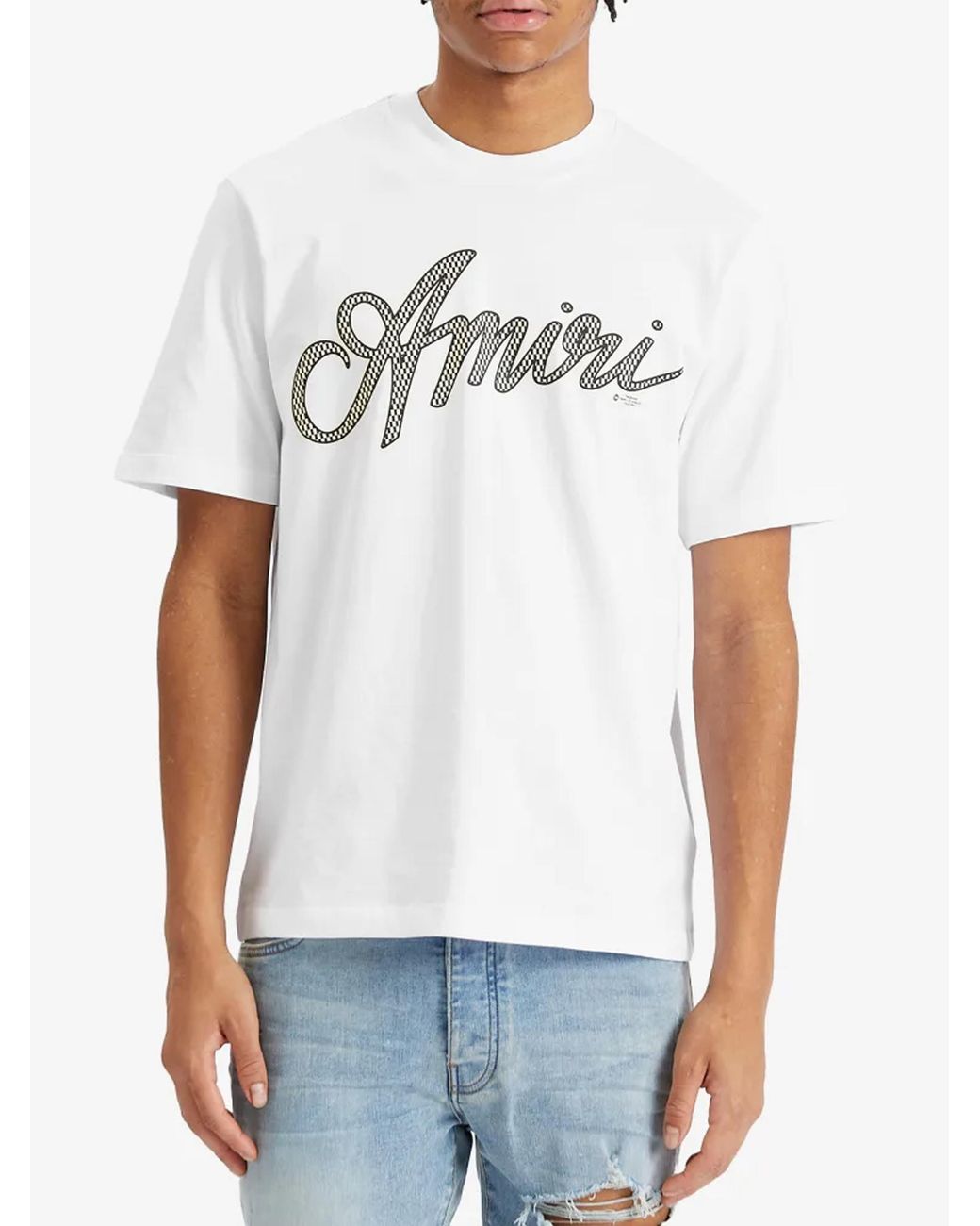 Amiri White Script Logo T-Shirt for men