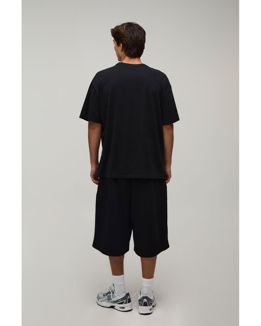 BoohooMAN Black Oversized Gothic Dove Over The Seams Print T-Shirt Cotton for men