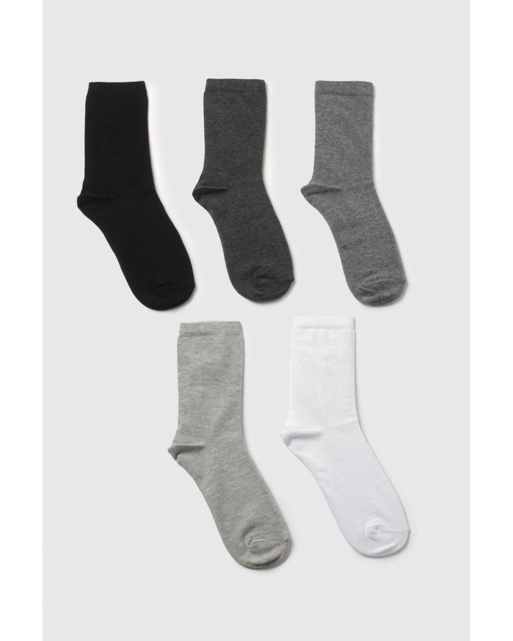 Boohoo White Monochrome Sports Socks 5 Pack