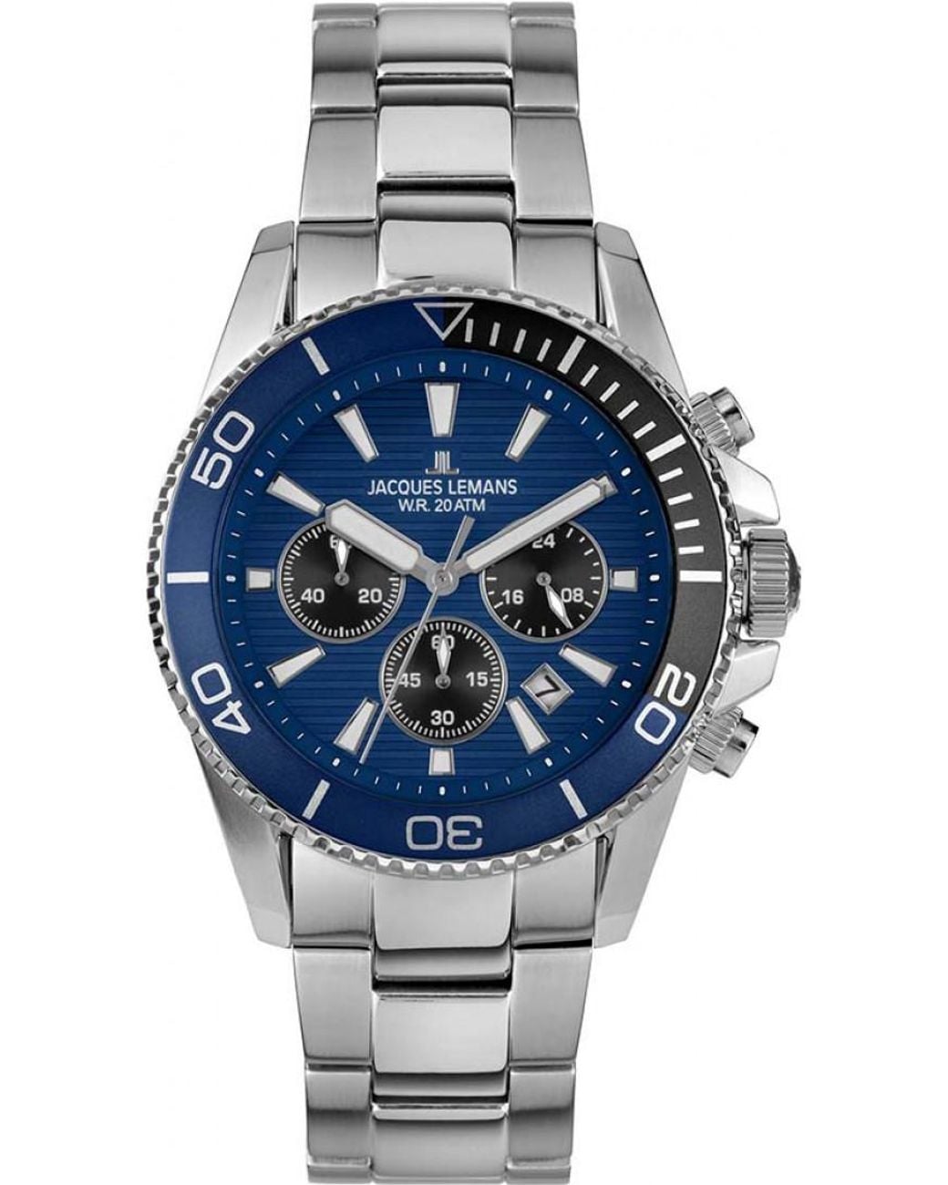 Jacques Lemans Gray 1-2206H Liverpool Diver Watch for men