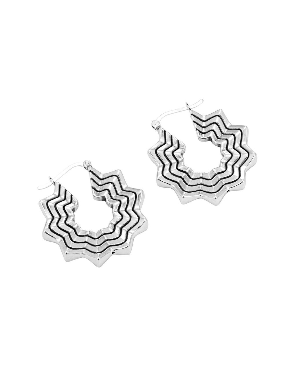 SEOL + GOLD Metallic Sterling Spiderweb Hoops
