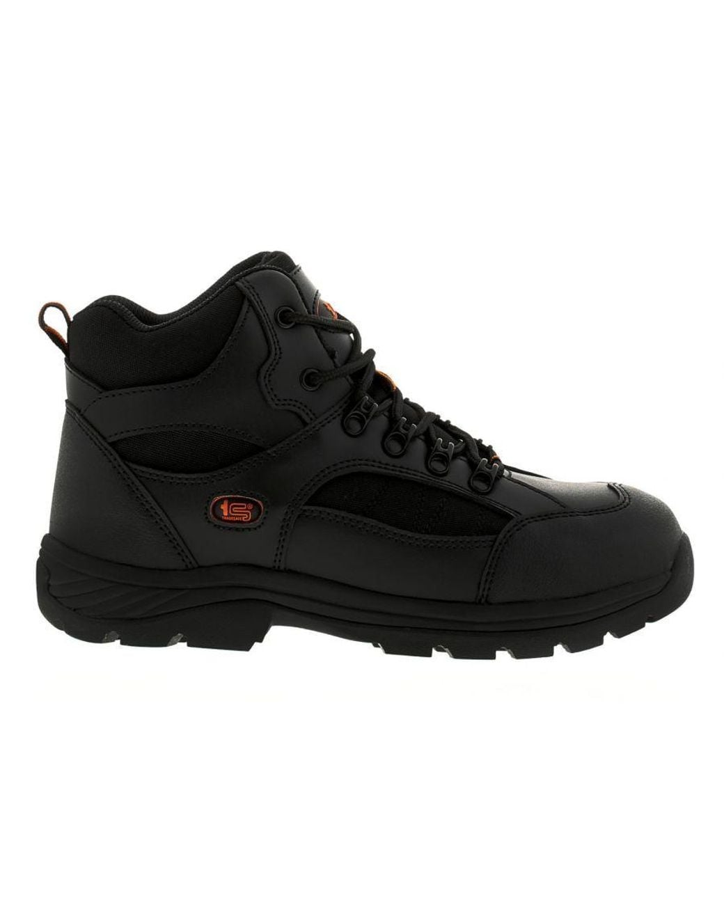 Tradesafe Black David Leather Safety Boots Imitation Leather for men