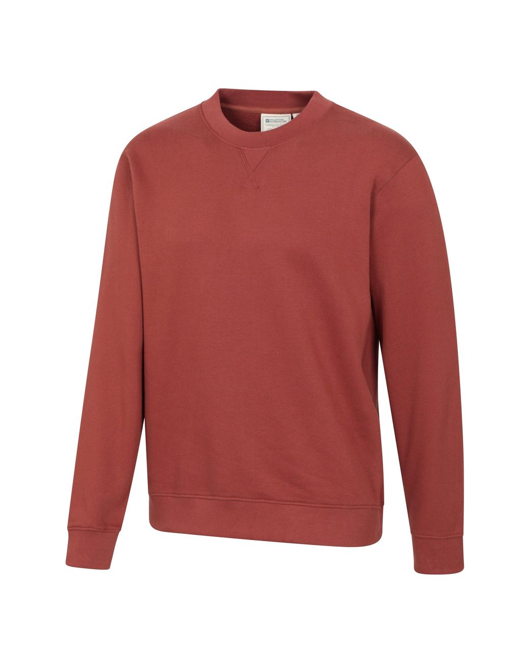 Mountain Warehouse Red 'Hemsby' Plain Sweatshirt Soft Casual Lightweight Comfortable Pullover Top Cotton for men