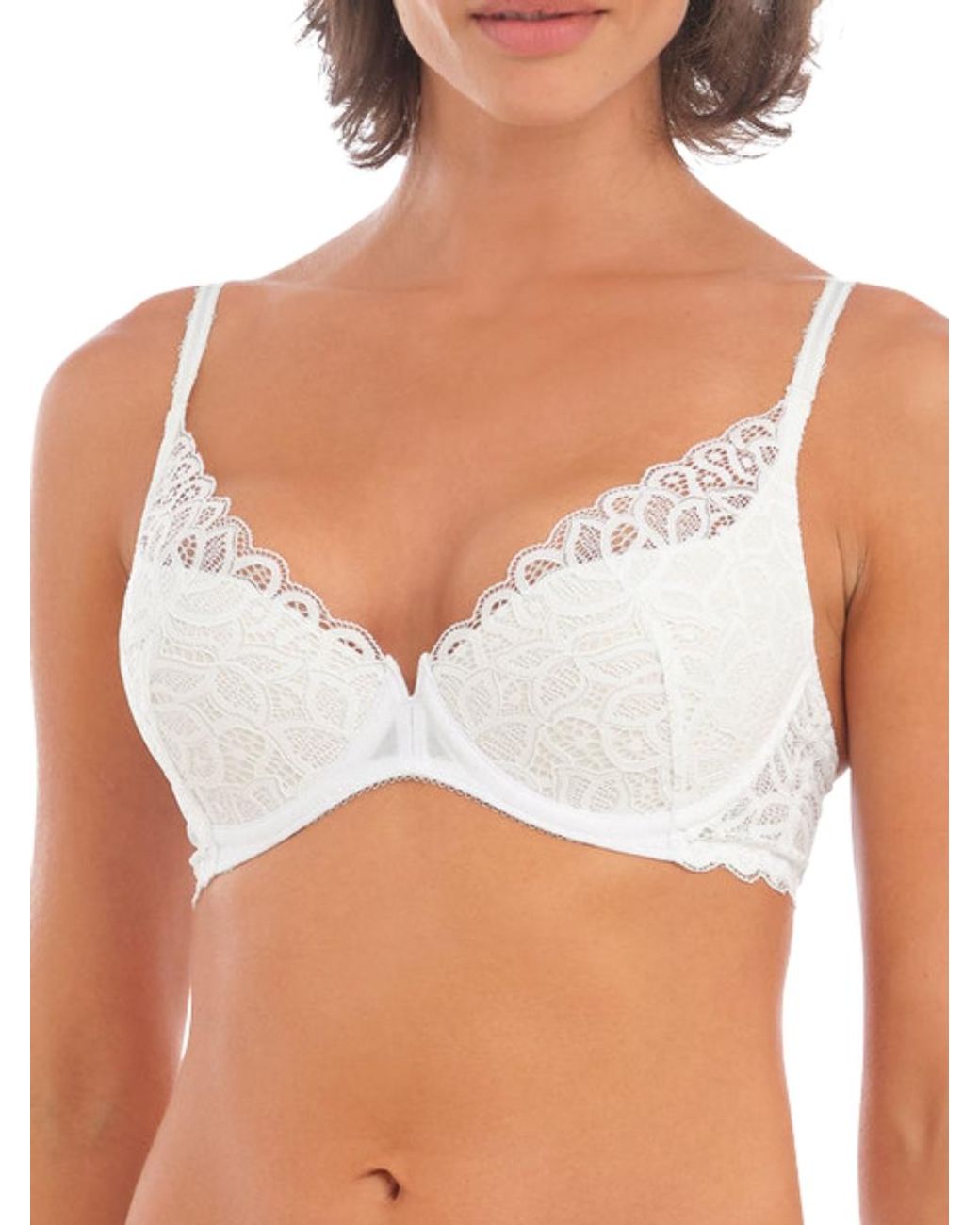 Wacoal White Raffine Plunge Bra