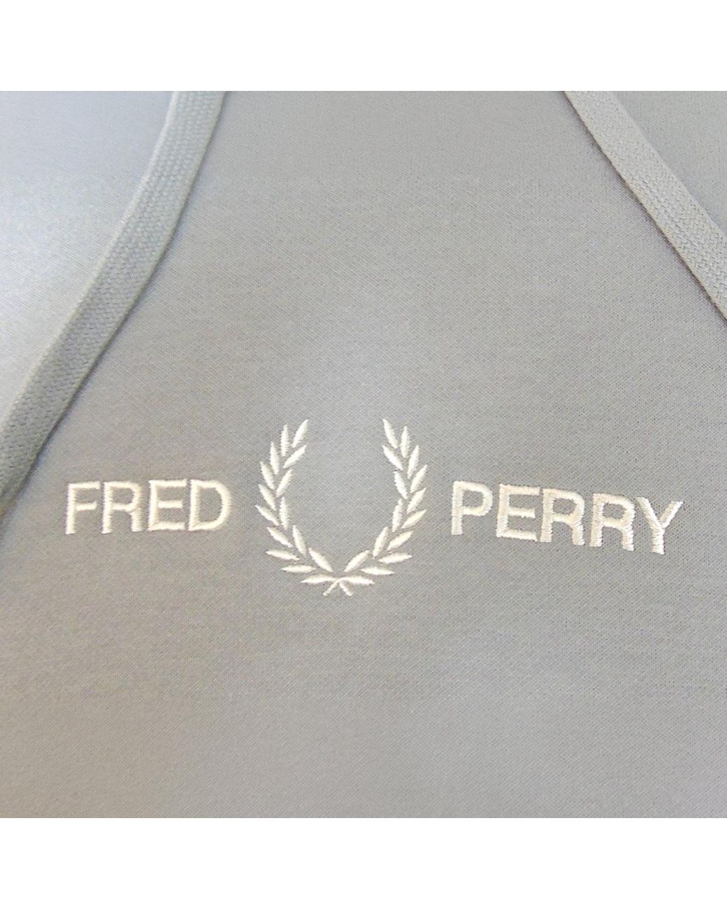 Fred Perry Gray Lime Stone Hoodie for men