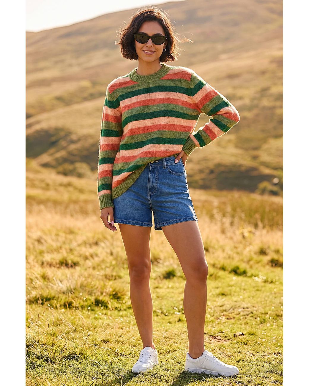 Roman Yellow Stripe Soft Knit Jumper