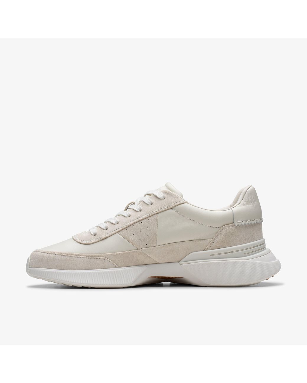 Clarks Gray Craft Pace Leather Shoes for men
