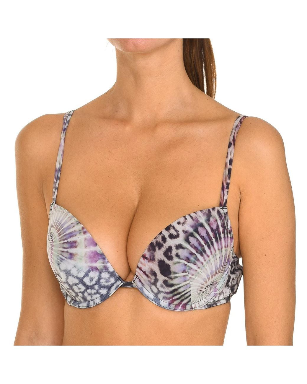 Guess Blue Push Up Bra With Underwire And Padding O0Bc11Mc03M