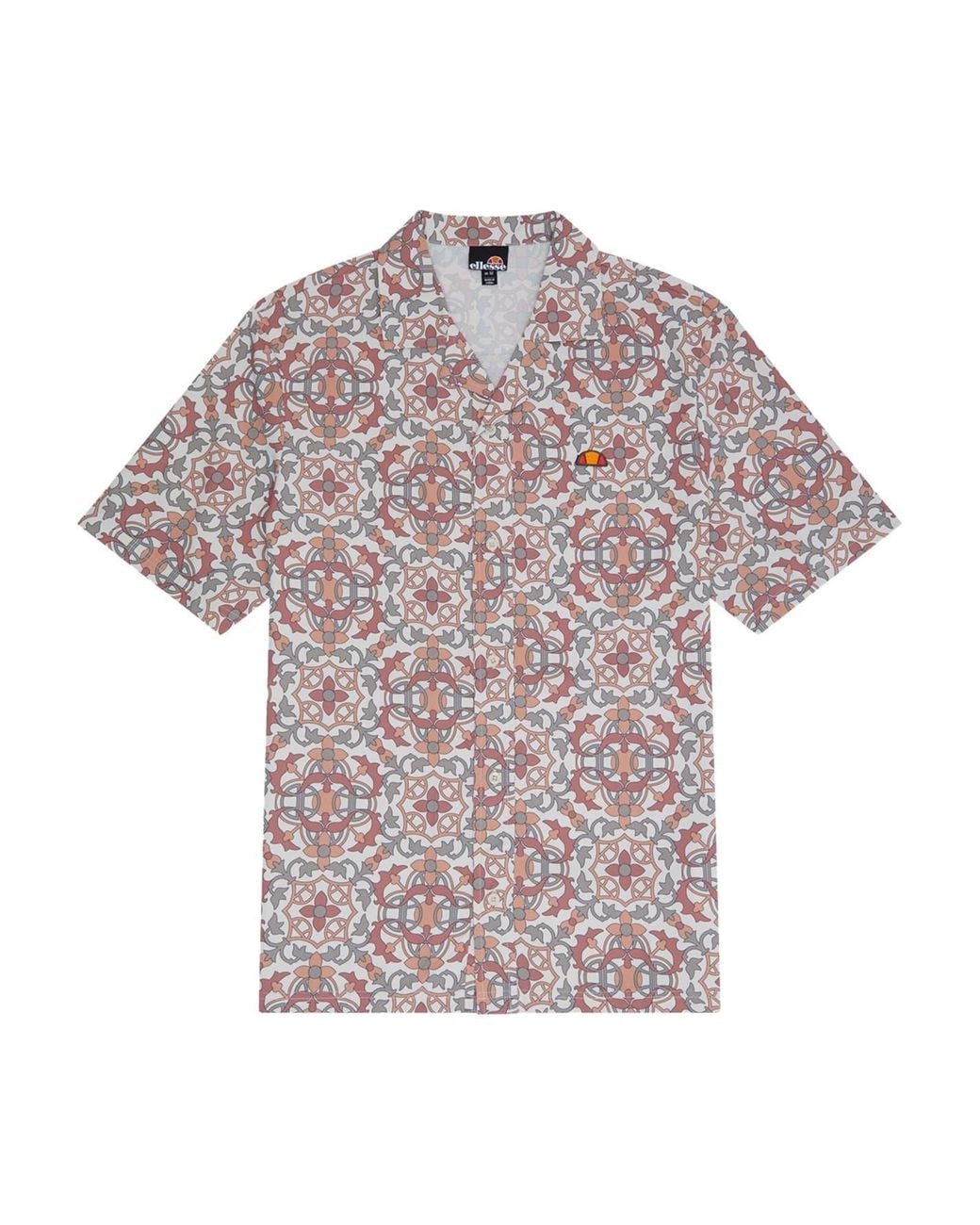 Ellesse Purple Melos Collared Neck Short Sleeve Shirt for men