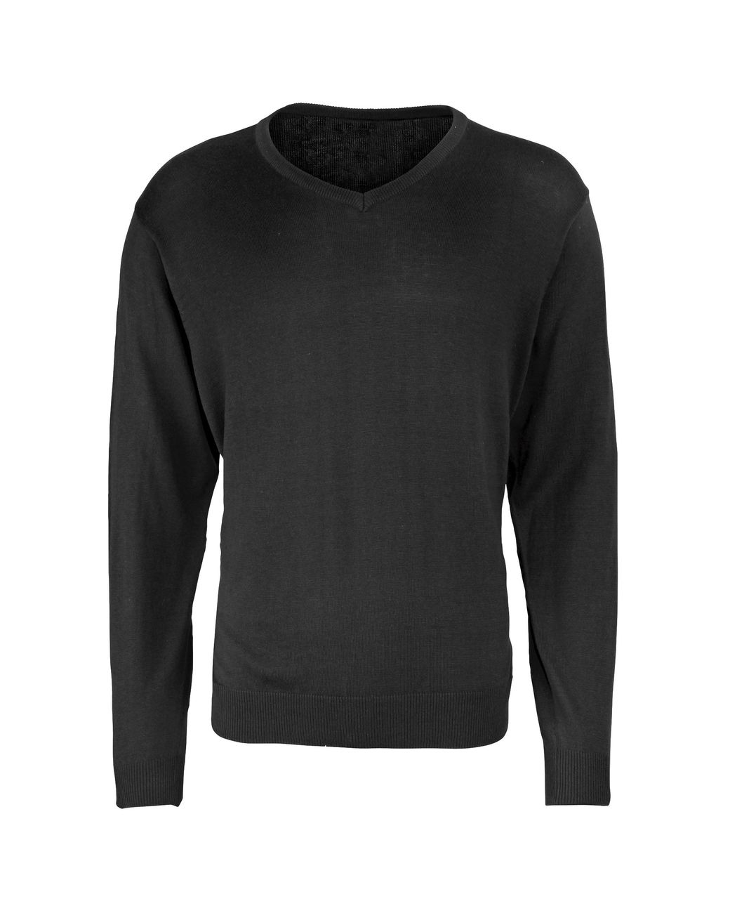 PREMIER Black V-Neck Knitted Sweater for men