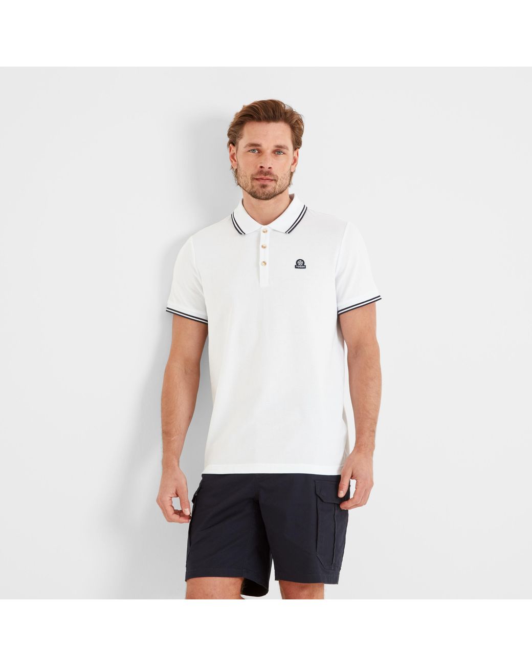 TOG24 White Biston Polo Shirt for men