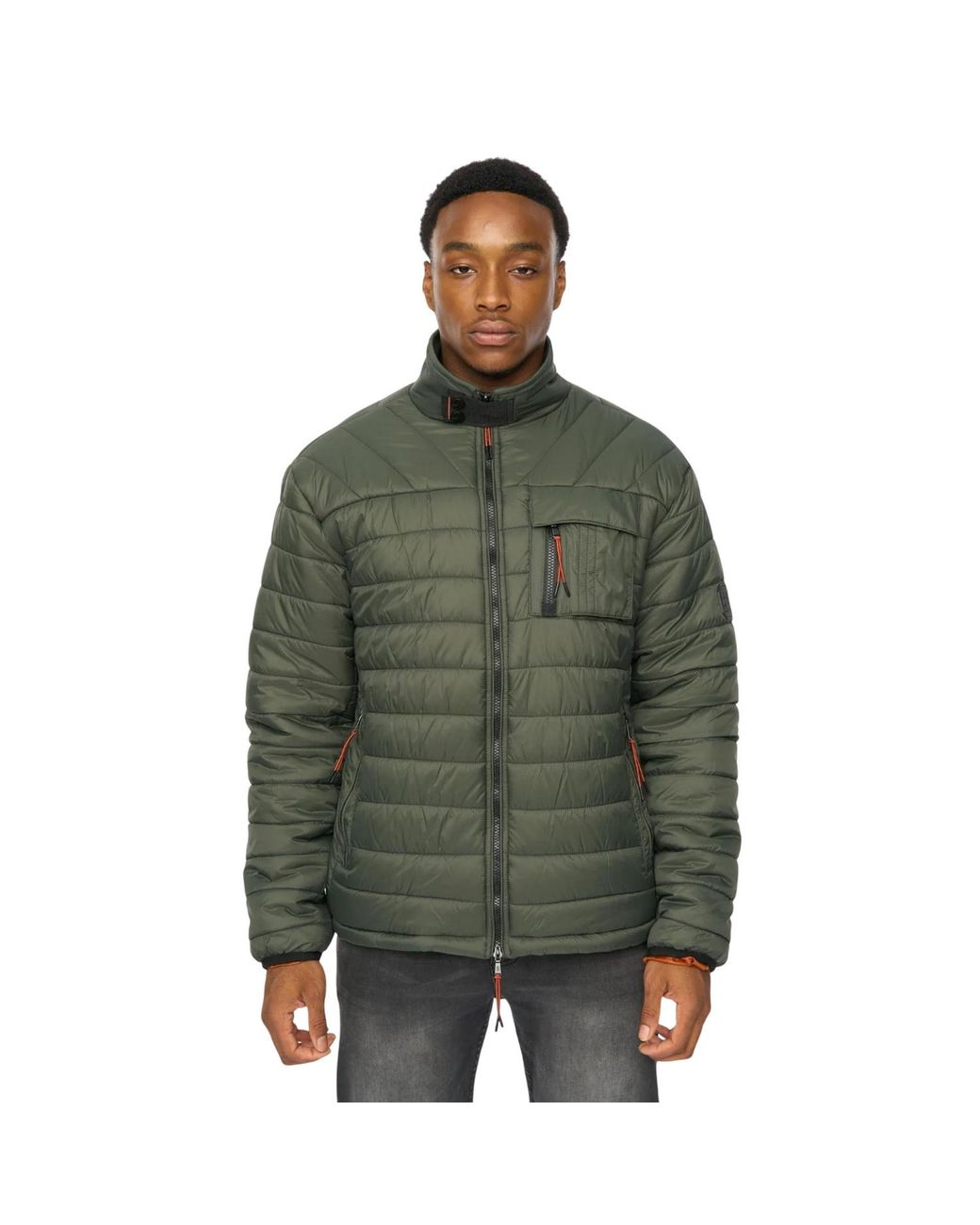 Duck and Cover Green Carricore Padded Jacket (Dark) for men