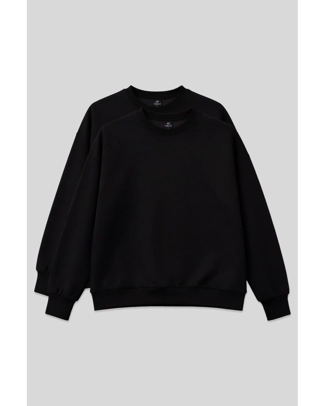 TOMMY LIFE Black Cotton Blend Sweatshirt