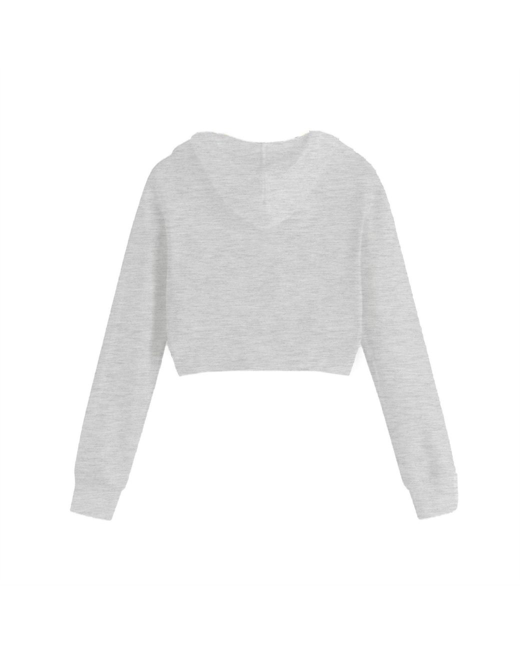 Miso White Cropped Hoodie