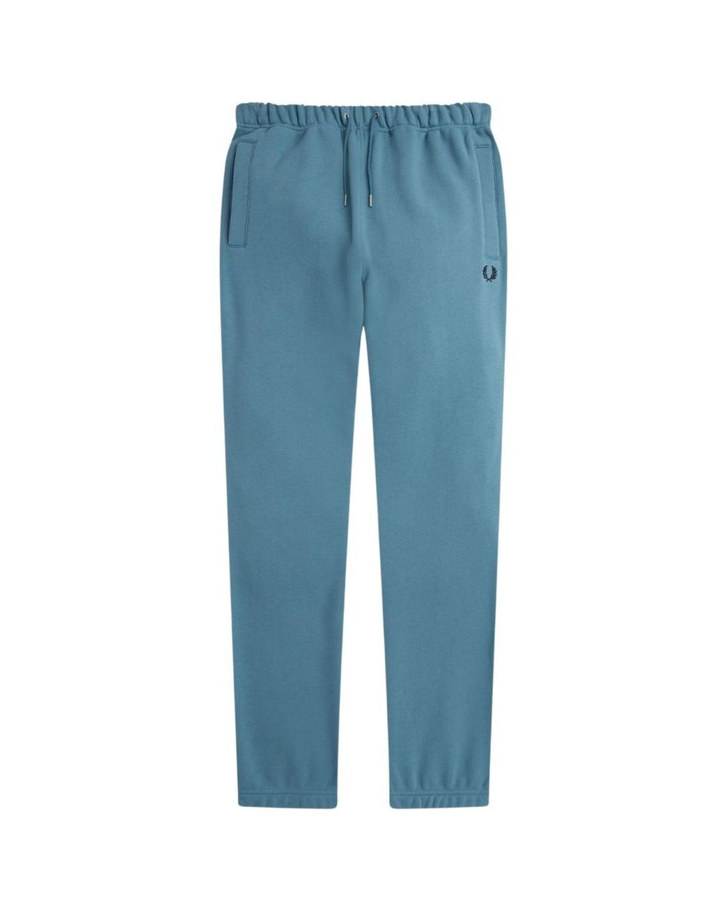 Fred Perry Blue Loop Back Ash Sweat Pants Cotton for men