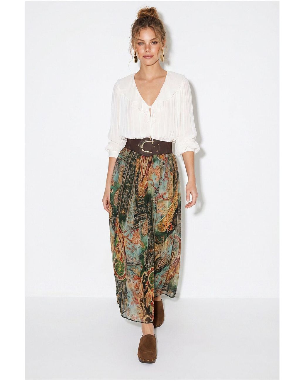 Bianco Lucci Natural Elastane Skirt