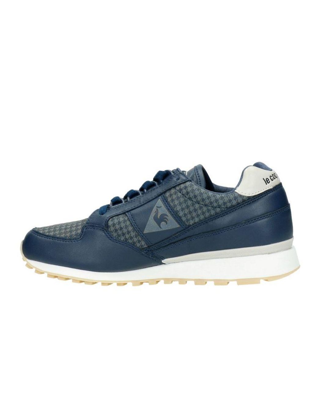 Le Coq Sportif Blue Eclat Houndstooth Trainers for men