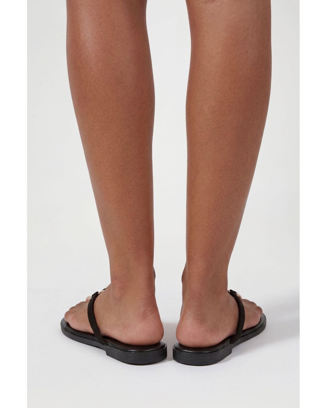 Boohoo Natural Trim Detail Flip Flops