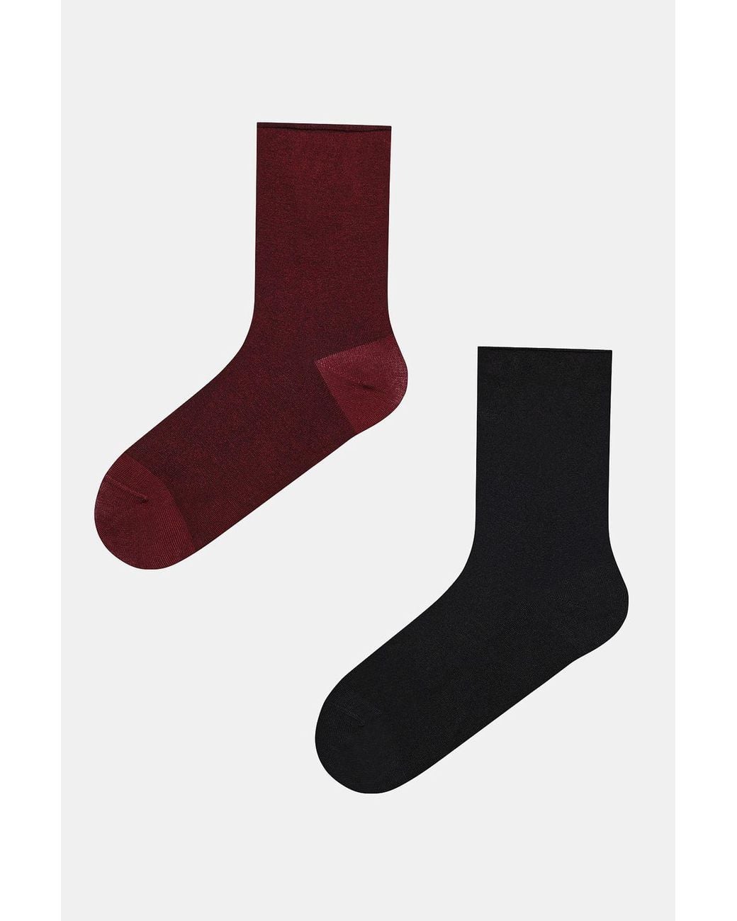 Penti Black Modal Blend Comfortable Jacquard Crew Socks