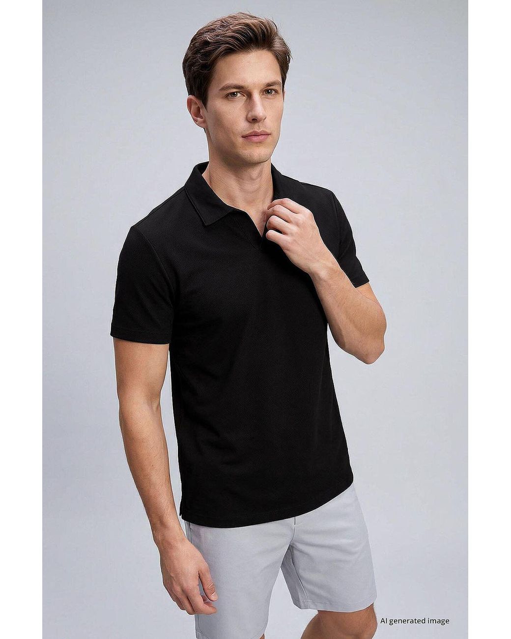 TOMMY LIFE Blue Viscose Blend T-Shirt for men