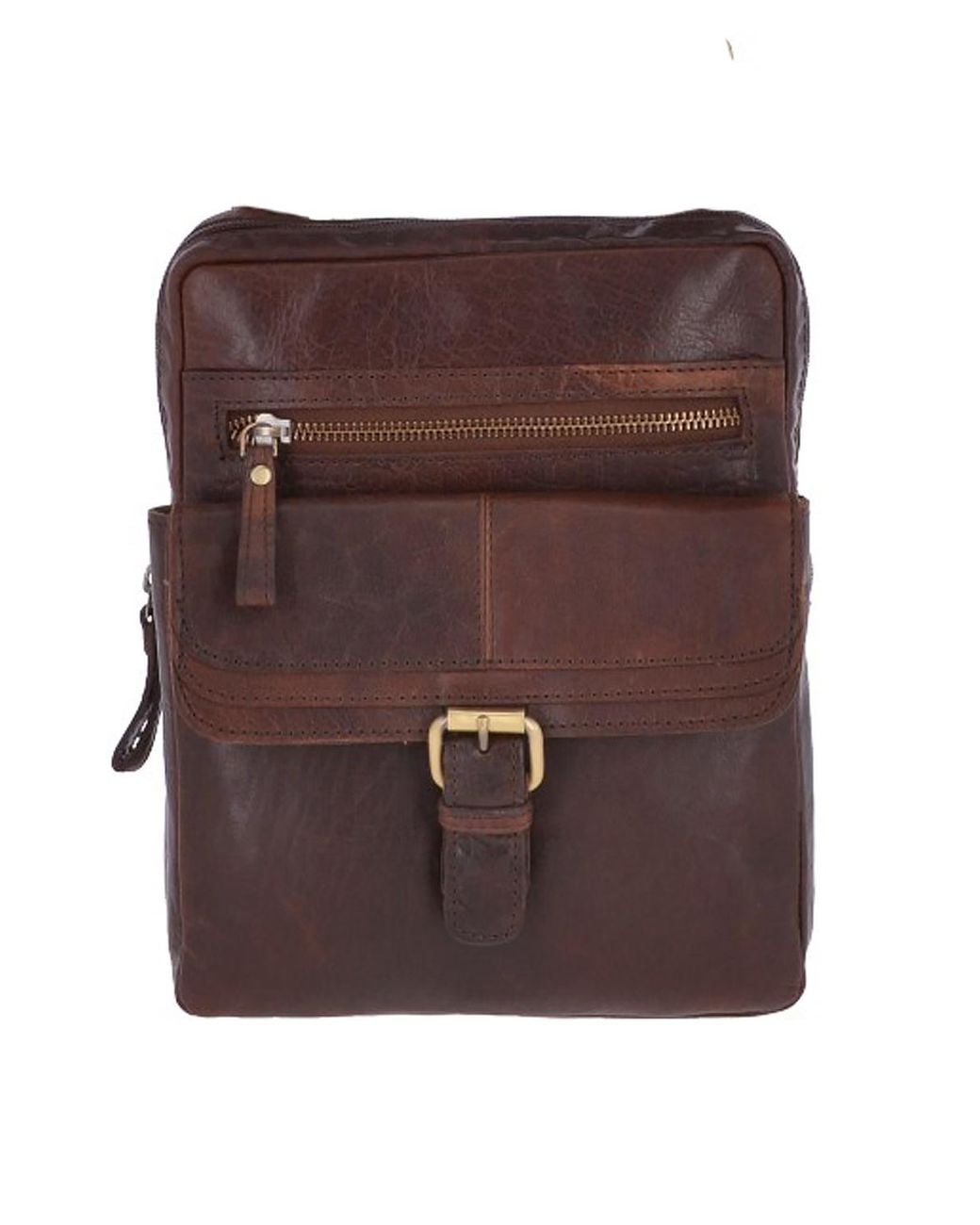Ashwood Leather Brown Real Vintage Flight Shoulder Bag for men