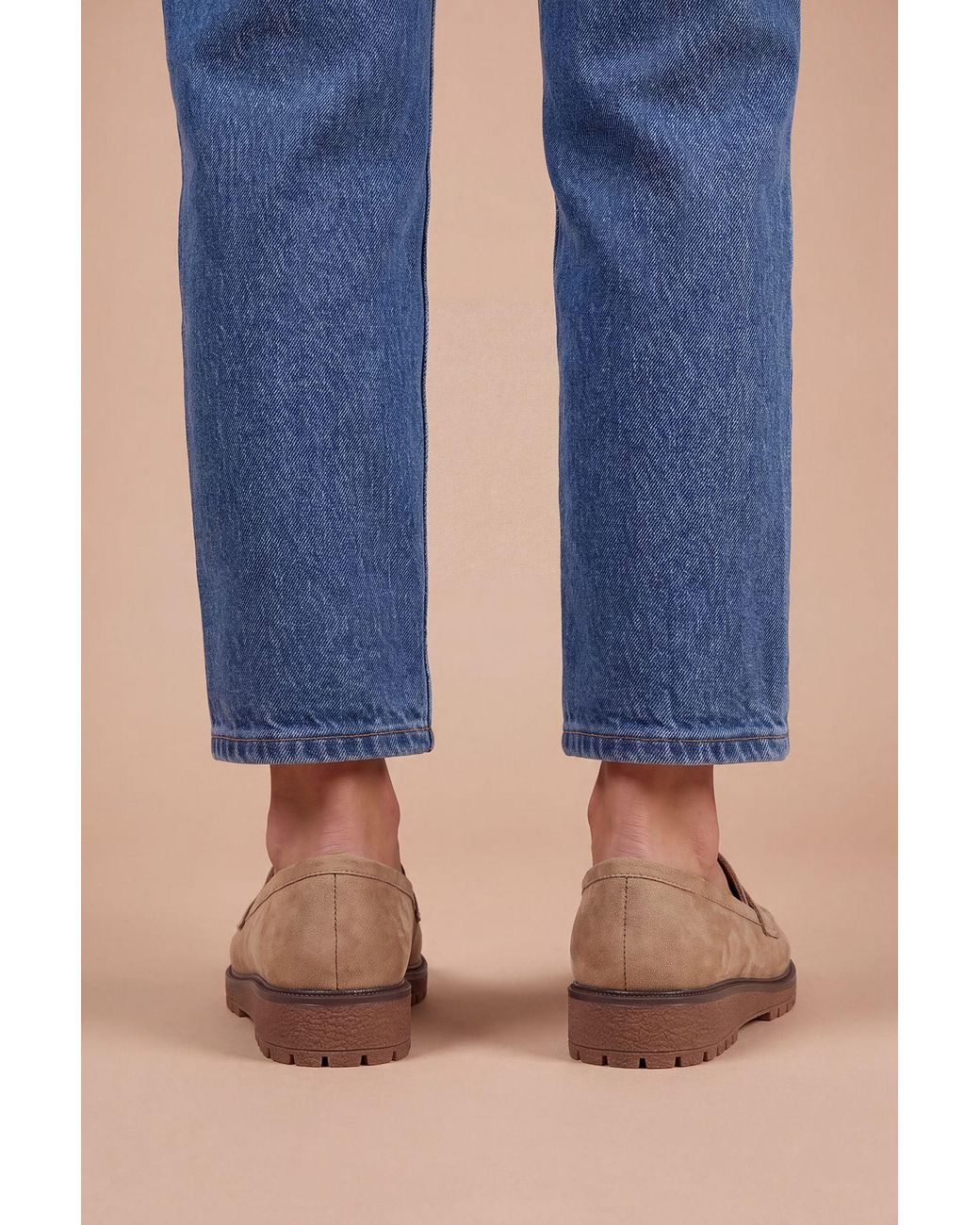 Good for the Sole Blue Sidnie Faux Suede Super Padded Loafers
