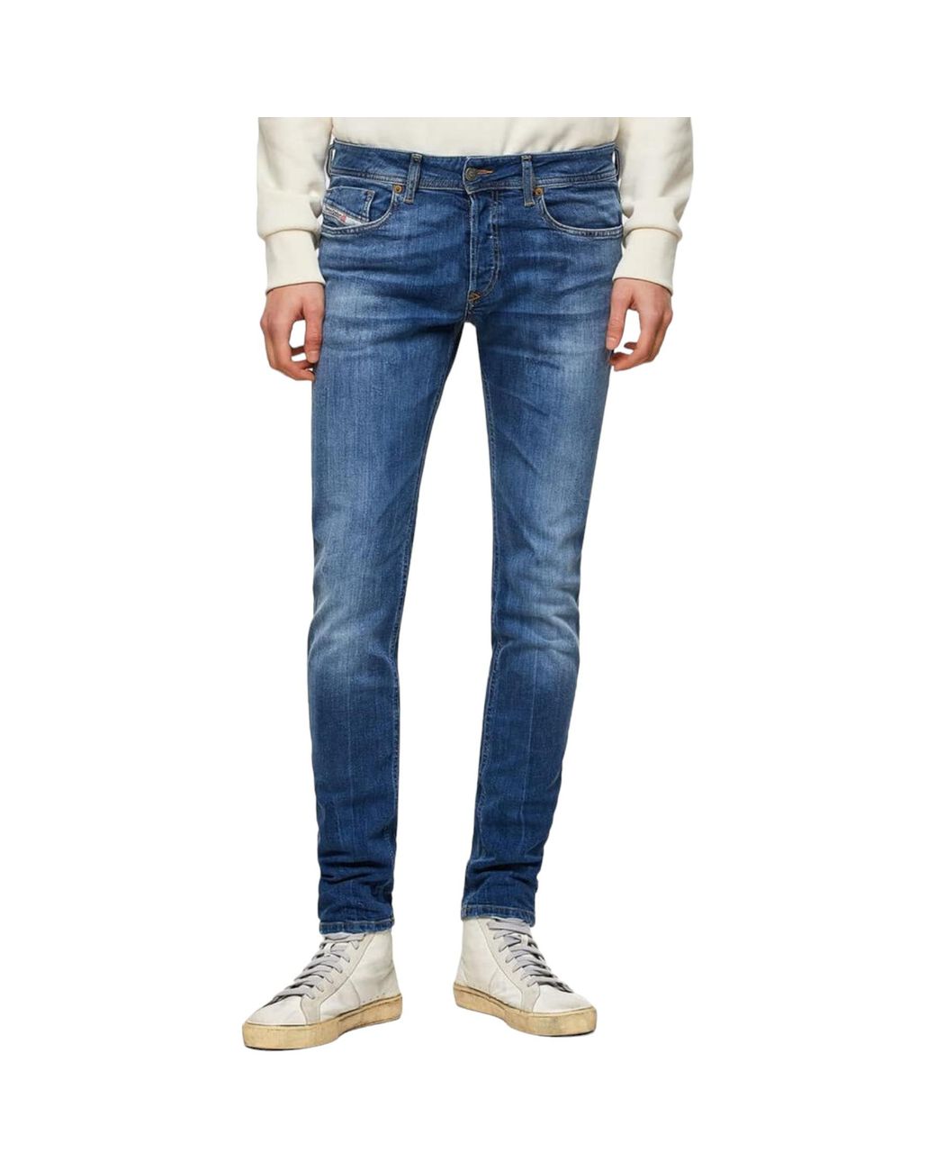 DIESEL Blue Sleenker Denim Jeans Skinny for men