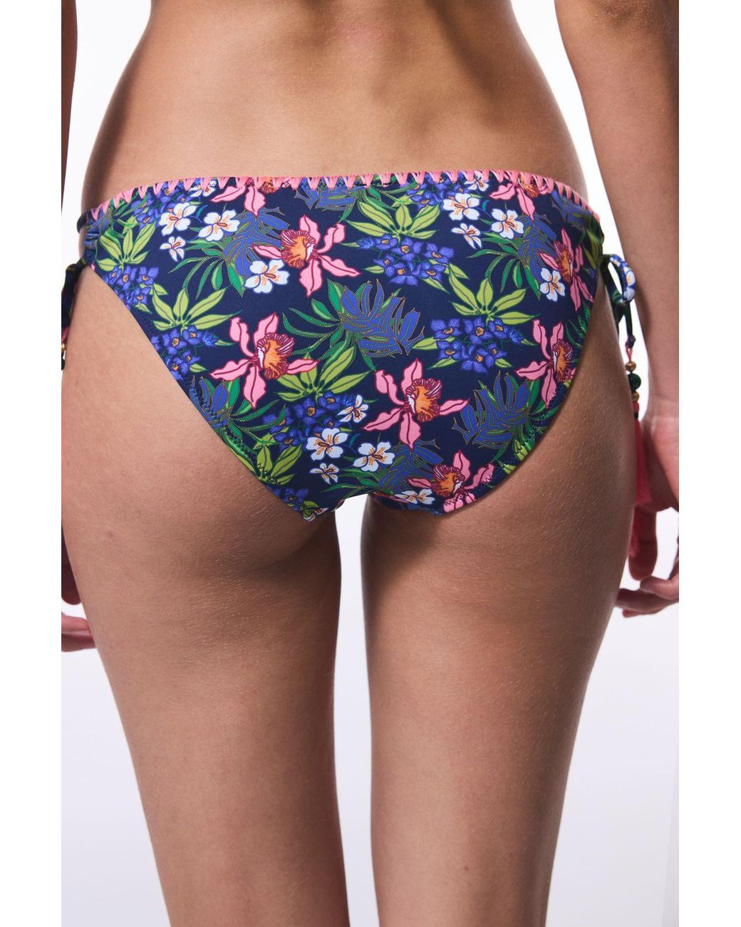 Penti Blue Floral Ciele Ring Detail Bikini Bottoms