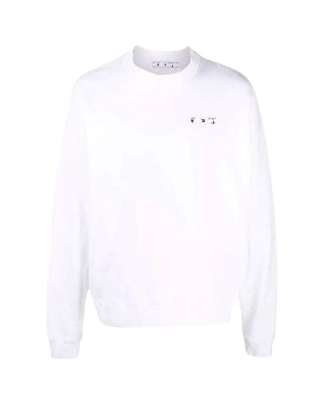 Off-White c/o Virgil Abloh White Big Ow Skate Fit Sweatshirt Textile for men
